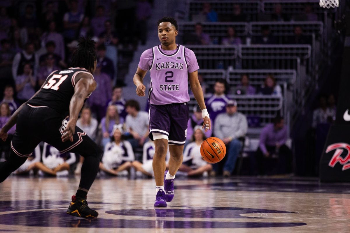 Tylor Perry in the game against Oklahoma State. K-State beat Oklahoma State 70-66 in Bramlage Coliseum on Jan. 20.