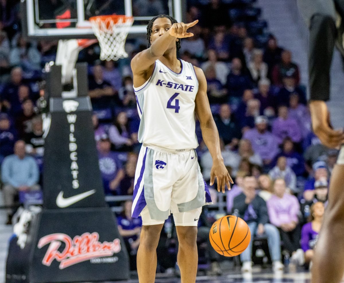 Guard Dai Dai Ames commands the offense in K-States Jan. 2 win over Chicago State. Against BYU, Ames scored the first eight Wildcat points.