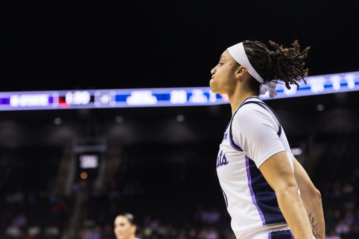 Guard Zyanna Walker in the Wildcats first game of the Big 12 tournament against West Virginia. Walker helped rally K-State in the fourth quarter to a win, and she will be a key player to look for in the tournament semifinals.
