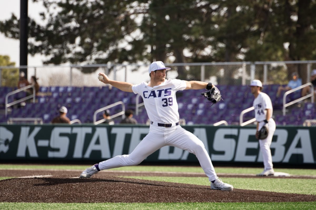 Pitcher+Josh+Wintroub+opens+up+right+before+he+pitches+the+ball+to+home+plate.+Wintroub+started+for+the+Wildcats+in+Game+3+against+UMass+Lowell%2C+striking+out+seven+over+6+1%2F3+innings.