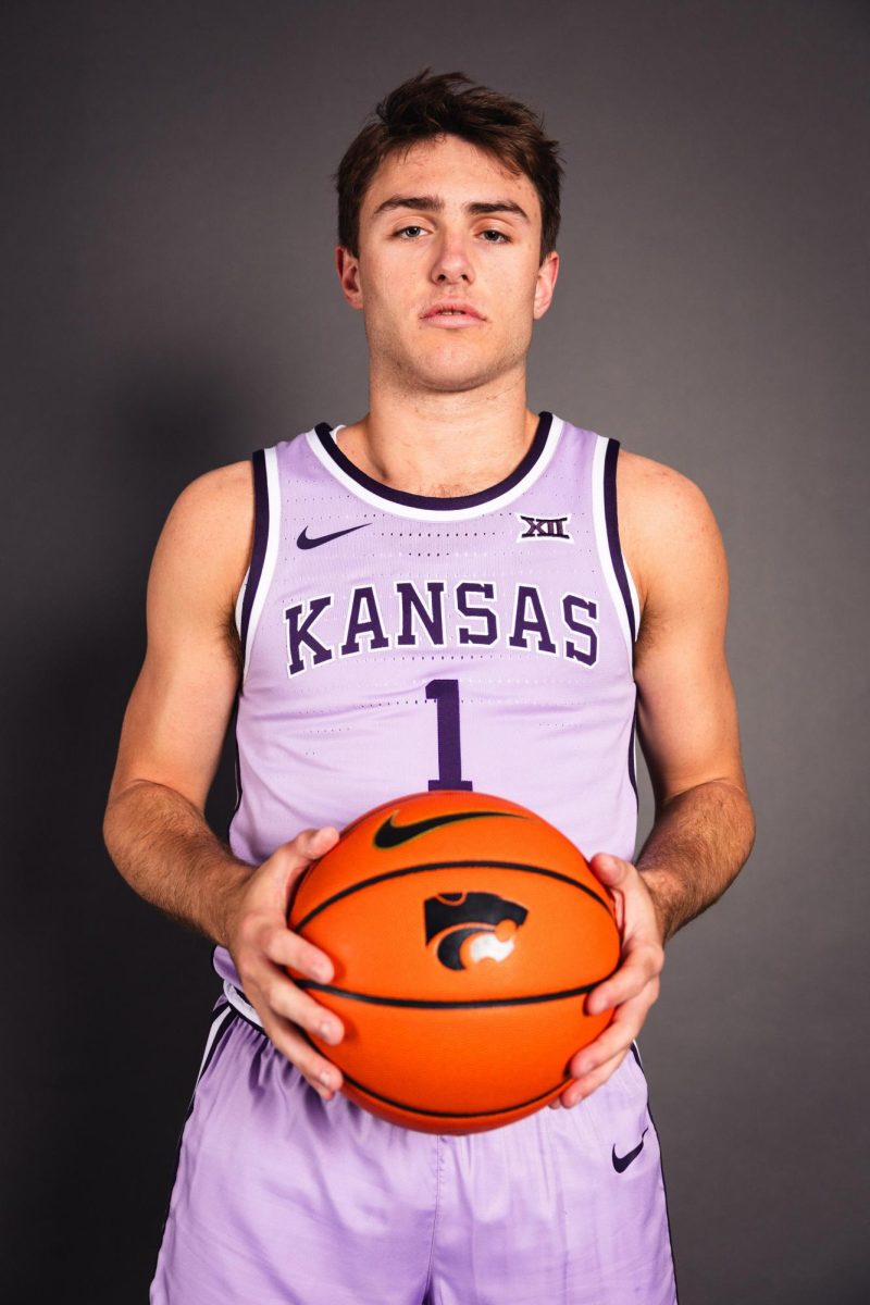 Villanova transfer Brendan Hausen poses on his official visit to Kansas State. Hausen signed with the Wildcats on April 26. (Photo courtesy of K-State Athletics)