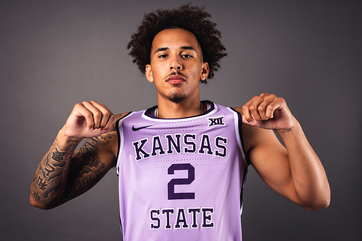 Transfers Max Jones (2) and Brendan Hausen (1) pose on their portal visits to Manhattan. The guards are two of 1 1 newcomers for K-State in 2024-25.