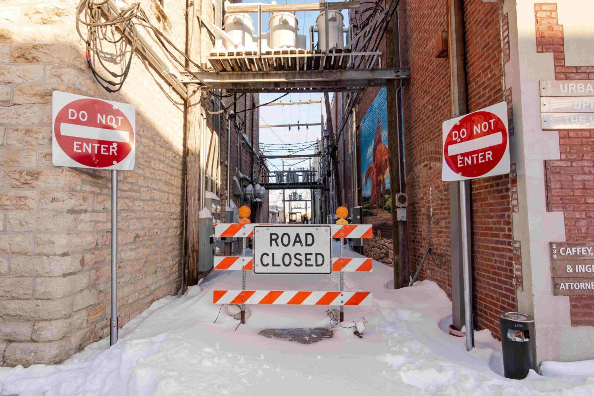 Even tightly shrouded alleyways were packed with snow following the storm on January 5, 2025.