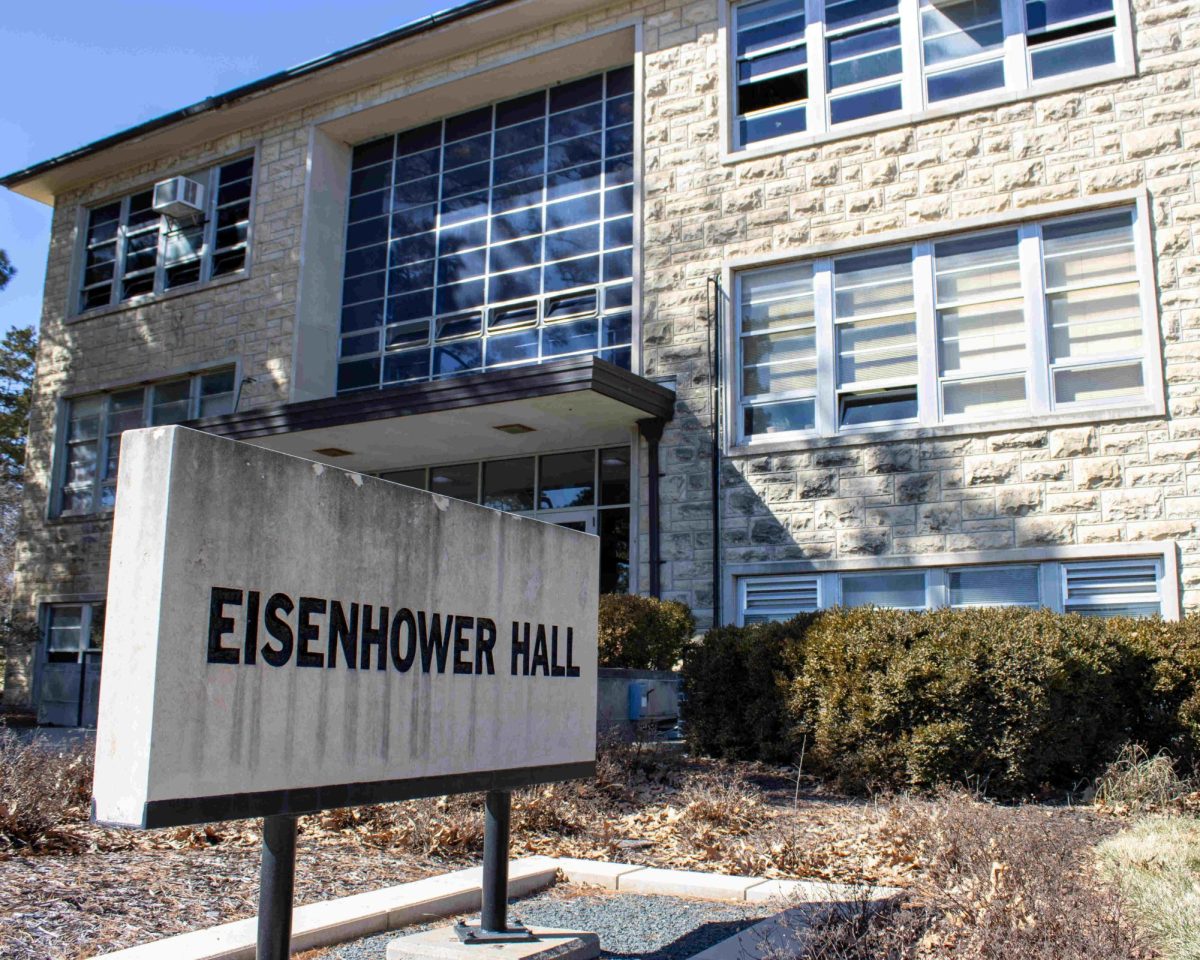 Built in 1951, Eisenhower Hall houses modern languages, international and area studies programs and pre-health professions within the College of Arts and Sciences. 