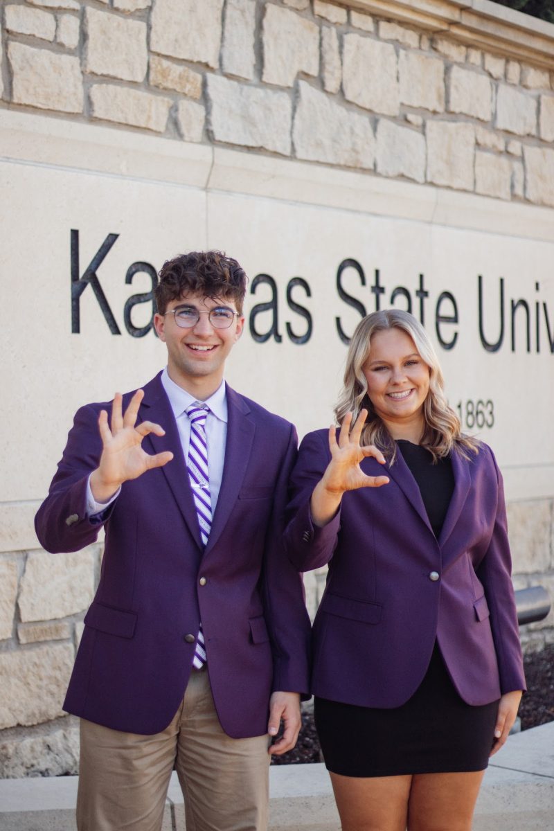 Presidential candidate Brady Kapplemann and v.p. candidate Zoey Pudenz show their Wildcat Pride in SGA photoshoot (Courtesy Photo | SGA)