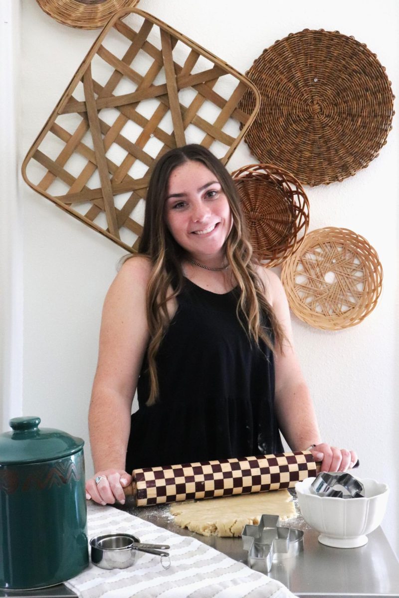 Natalie McCosh poses for brand photos for Sweet Pieces small business. (Photo courtesy of Natalie McCosh)
