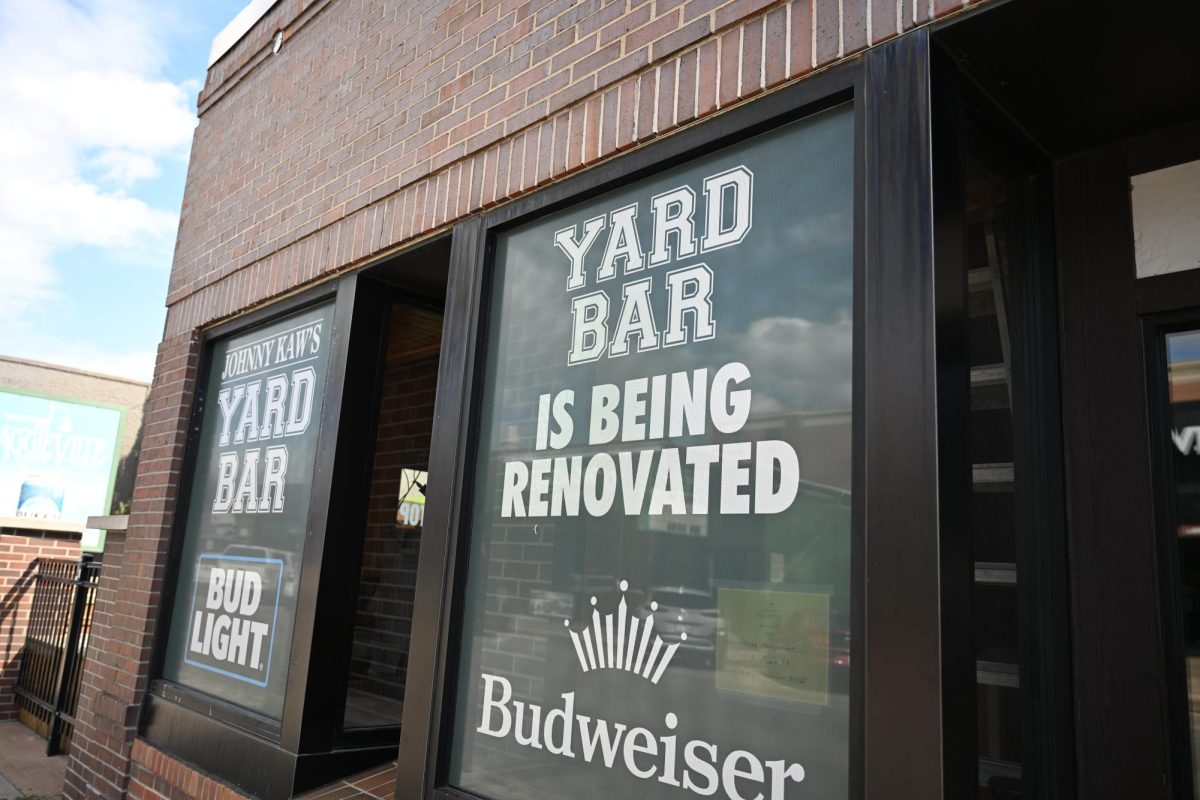 Previously known as Shot Stop in Aggieville, the space next to Yard Bar has been closed for renovations. 