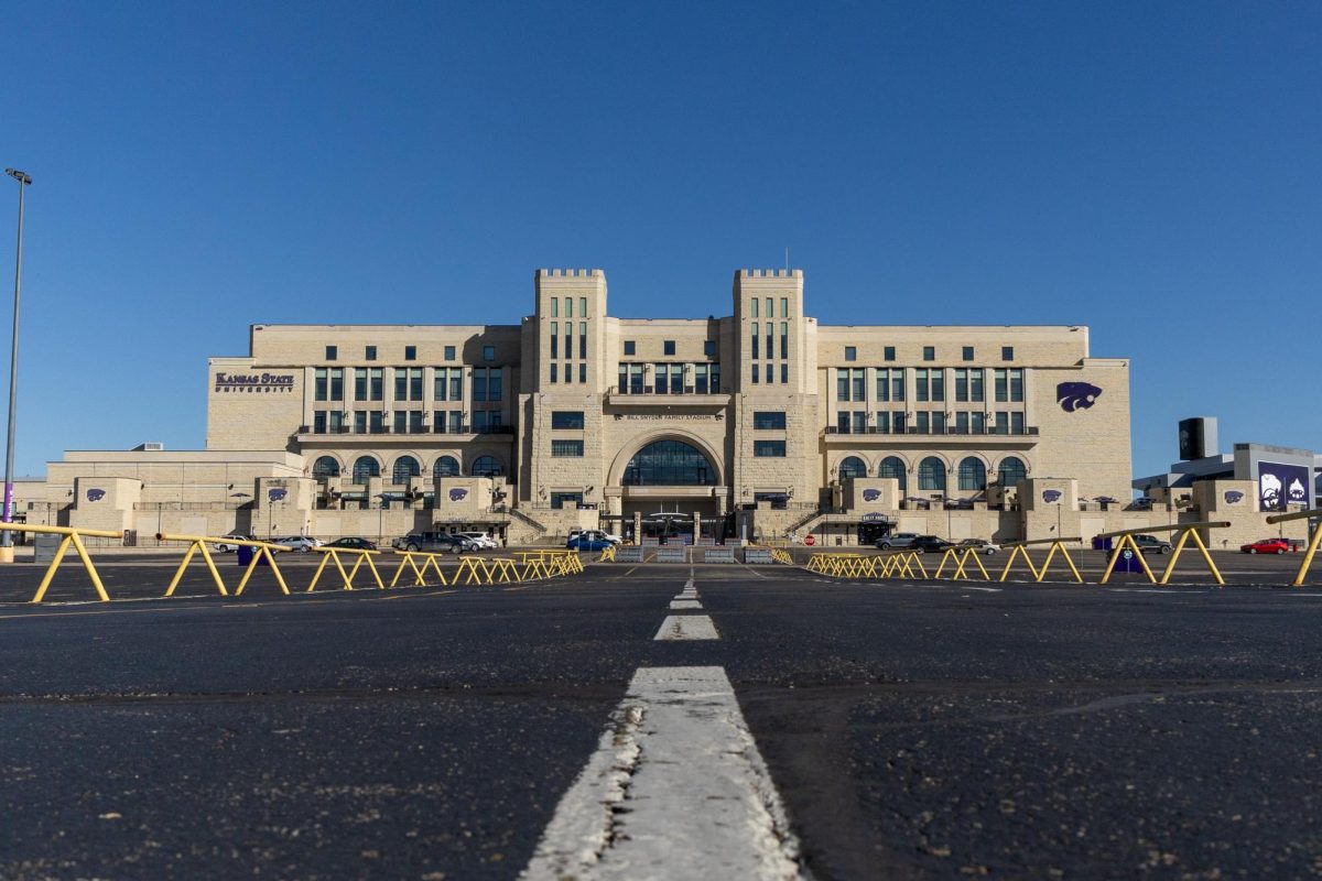 An exterior shot of the west side of Bill Snyder Family Stadium on Oct. 19, 2025. 