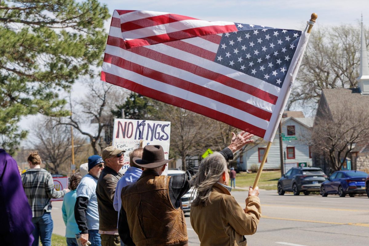 Community members in Manhattan joined the over 3,300 locations across the country in holding a ‘No Kings Day’ protest to show their disapproval of the current administration
