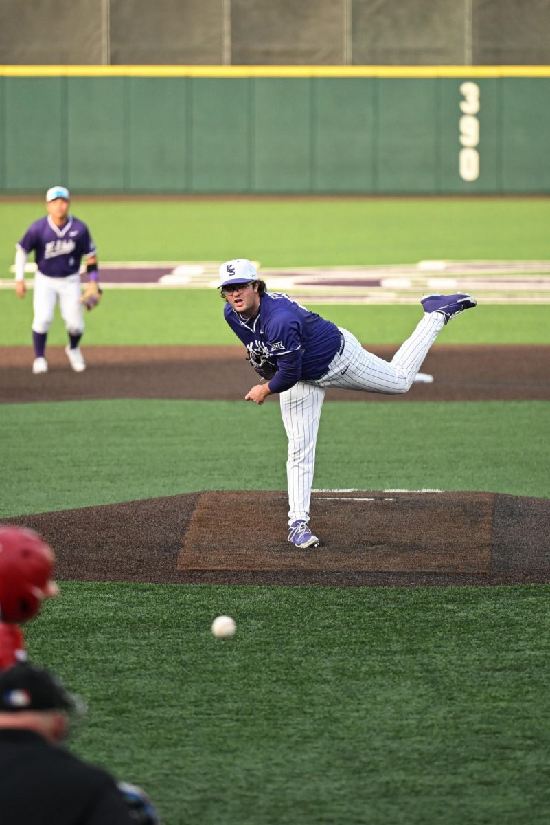 Left handed pitcher Robert Fortenberry pitches the ball during early innings of the March 24 game against Nebraska.