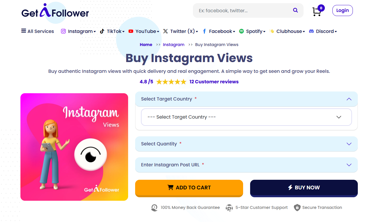 getafollower buy instagram views