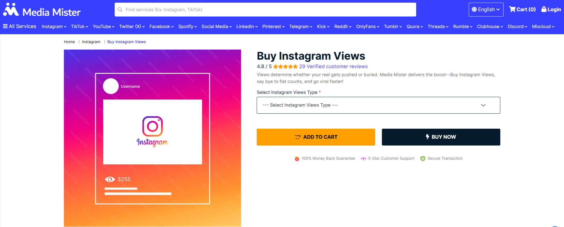 media mister buy instagram views
