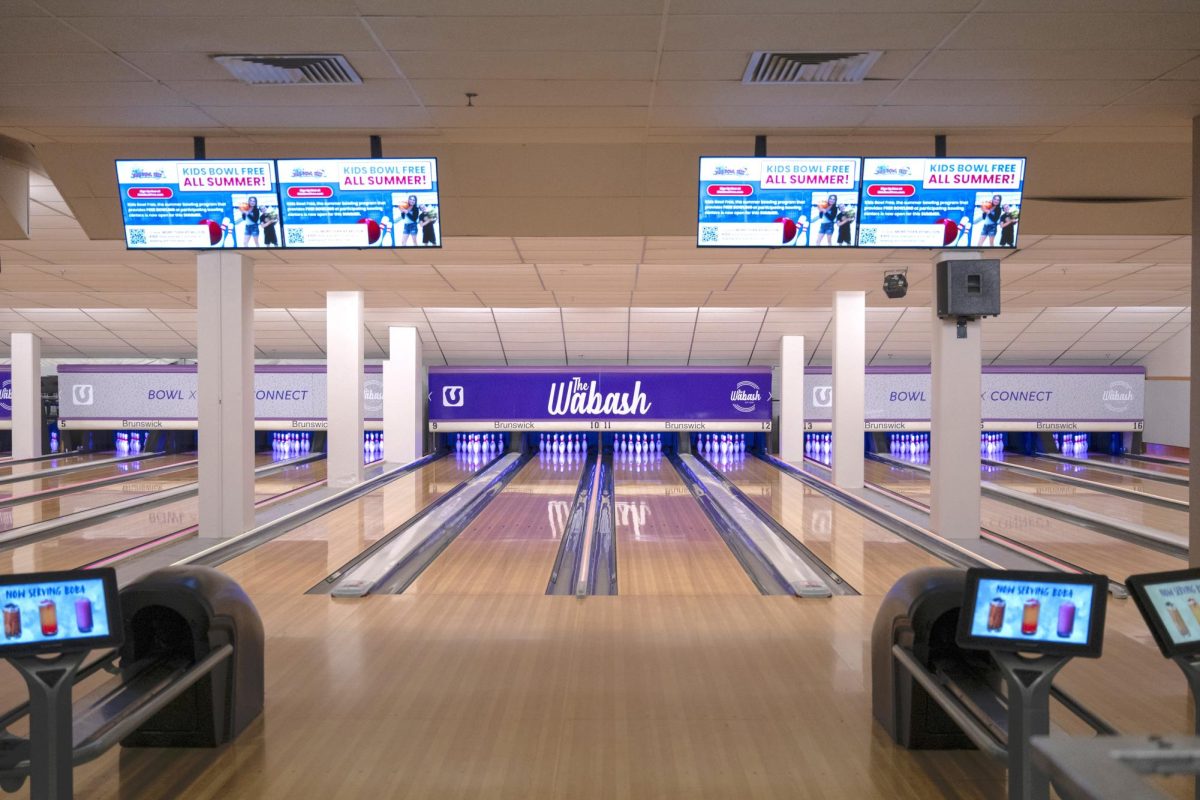 The newly renamed K-State Student Union Bowling Alley, The Wabash, sits in the basement of the K-State Student Union following renovations during the summer.