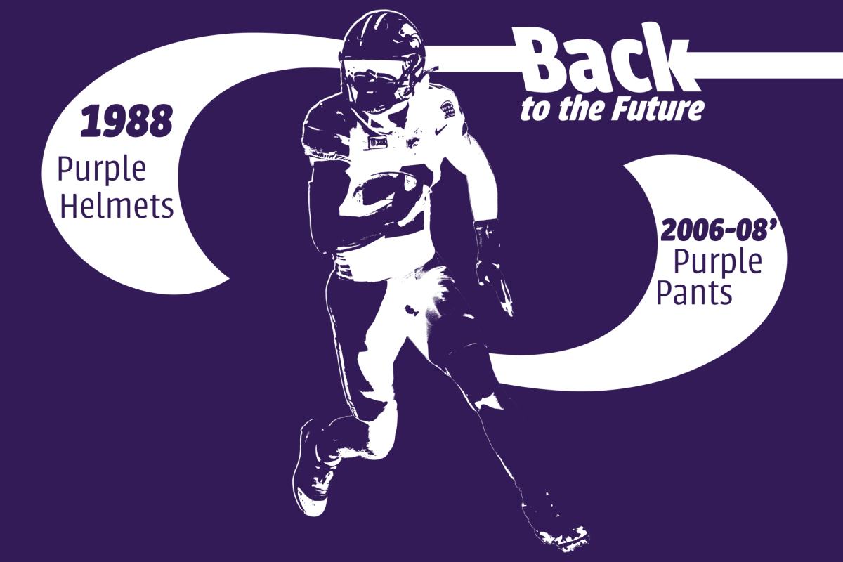 In K-State's game against Arizona State on Oct. 24, the Wildcats wore purple helmets and purple pants, a diversion from their typical silver helmets and pants.