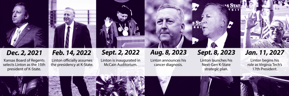 Richard Linton has served as K-State's president for 5 years, the second shortest term in university history.